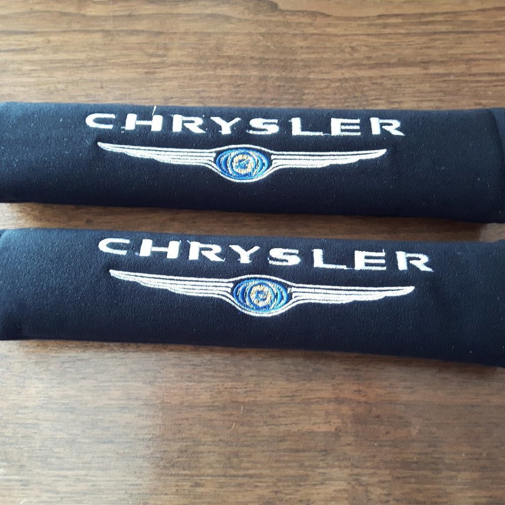 Pair of Chrysler Seatbelt Cover Protector Pads New